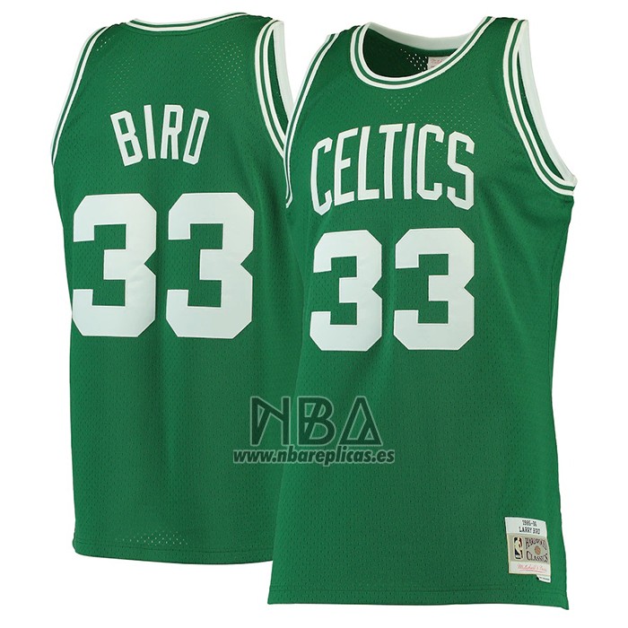 Camiseta Boston Celtics Larry Bird NO 33 Mitchell & Ness 1985-86 Verde